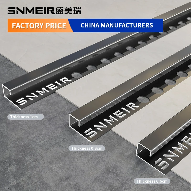 wholesale toco tile accessories stainless steel tile trim prolink metal tile trim