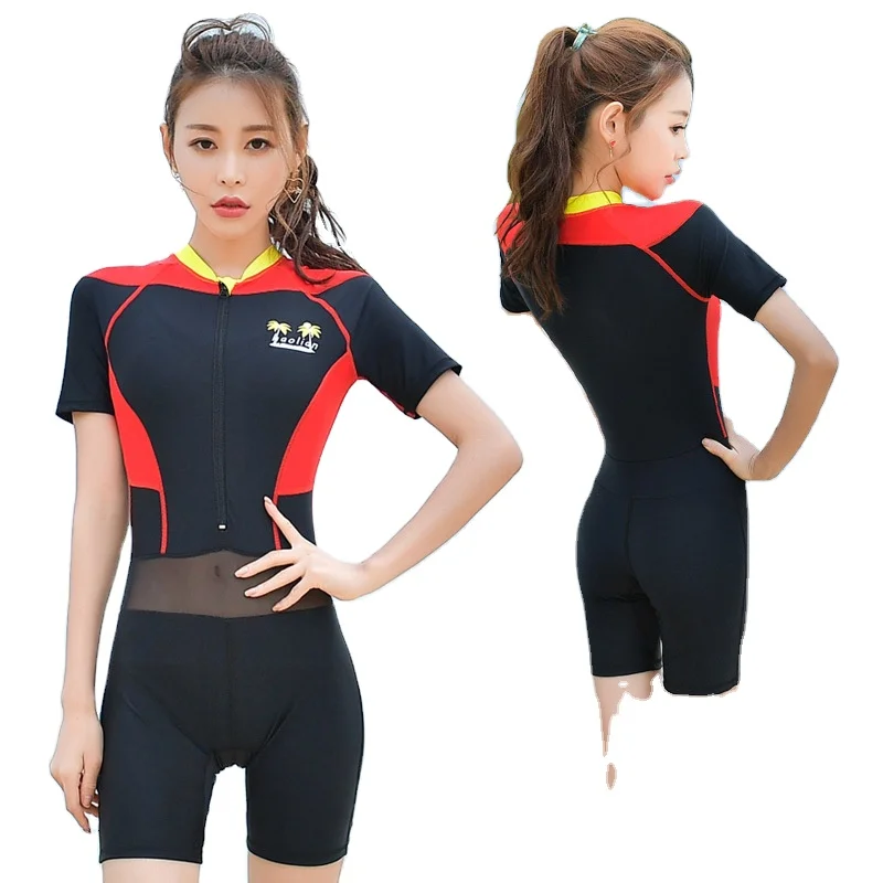 wholesale  Womens Mens Wetsuits  Zipper Full Body One-piece  fifth pants Wet Suit Diving Suit