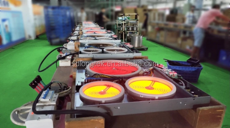 Built-in Kitchen Appliances 2 Burner Glass Panel Induction Electric Cooktop With CE