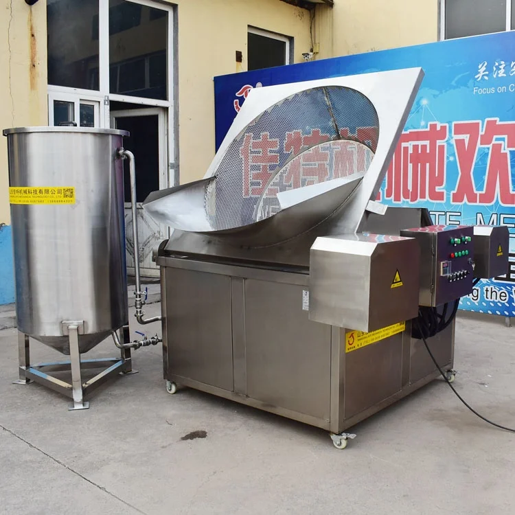 Automatic electric gas plantain banana french fries deep batch fryer machine falafel namkeen frying machine with stirring