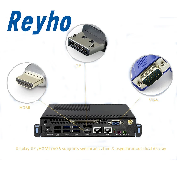 Стандартный мини-ПК OPS 4K в настольных компьютерах для офиса, школы, промышленный встроенный компьютер