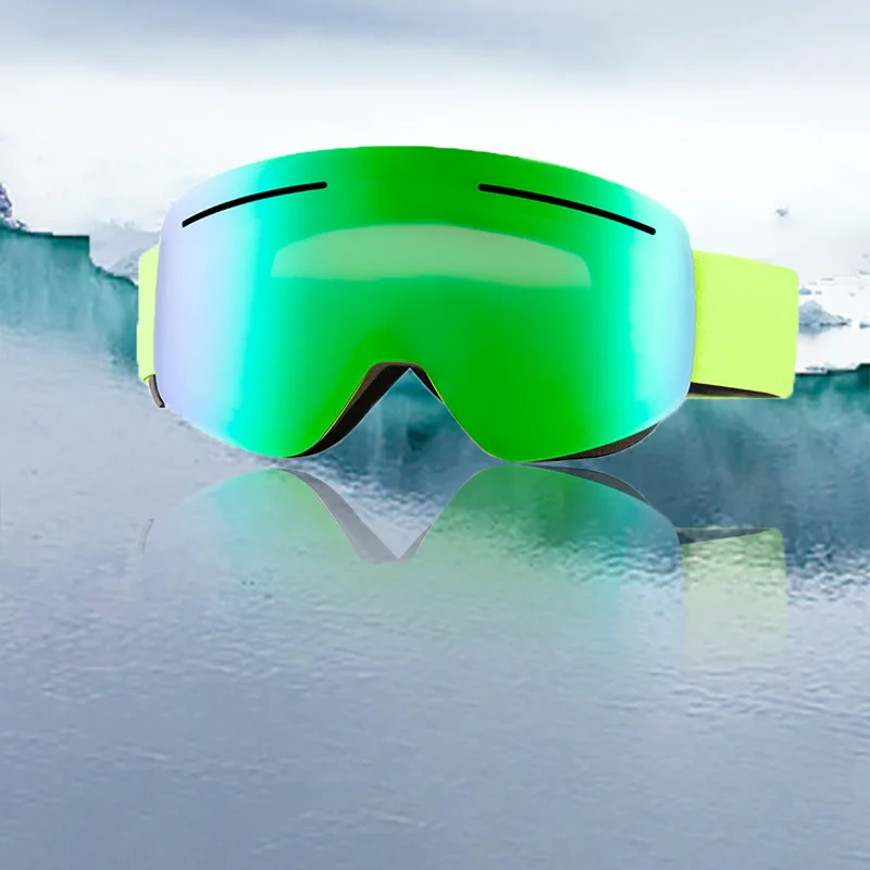 Hot Sale New Design Ski Goggles UV Protection Wint Green Ski Folding Goggles Polarized Sponge Shock Absorbing Goggles