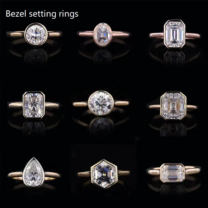 Starsgem 18K gold moissanite jewelry pear shape fine jewelry moissanite ring