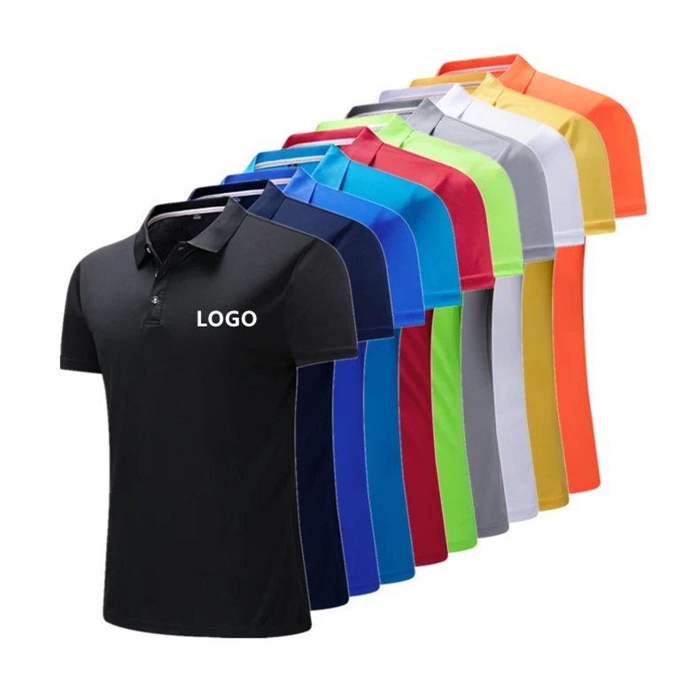 Wholesale Mens Slim Fit Polo Shirts, Mens Womens Unisex Custom Logo Embroidered Polyester Polo Golf Shirts