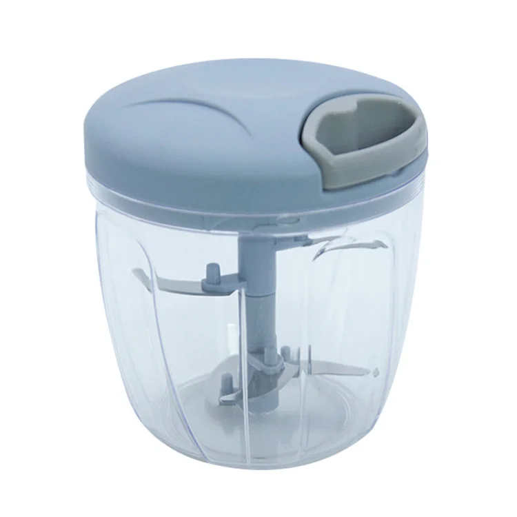 Small Kitchen Food Processor Plastic Pull-Rope Vegetable Cutter Garlic Mash Fruit Puree Cooking Machine Pepper Stirring Feature