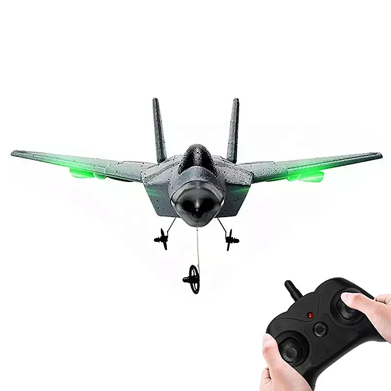 Радиоуправляемый пенопластовый самолет FX622 F22 самолёт 2 4 ГГц 2CH Камуфляжный истребитель планер модель самолета игрушка с