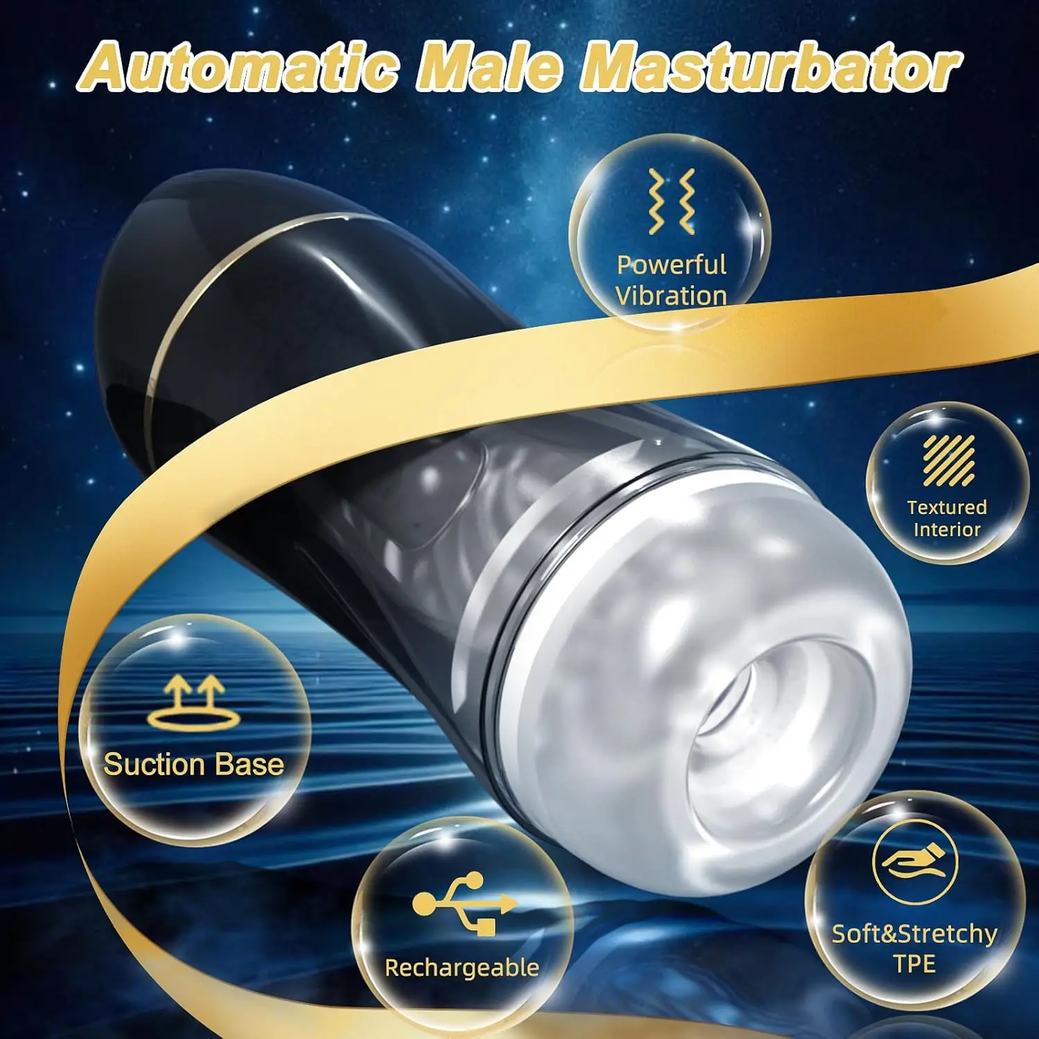 Men Masturbation Toys Masturbator For Upgraded Penis Pump 10 Vibration  Suction S  Pocket Pussy Male Stroker With 3D Realistic