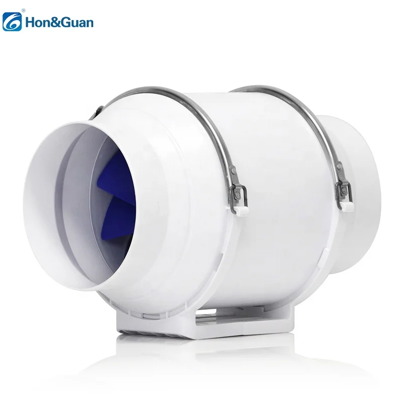 Hon&guan factory direct sales AC cooling product silent mixed-flow fan 8 inch 200mm diameter HAVC exhaust blower fan