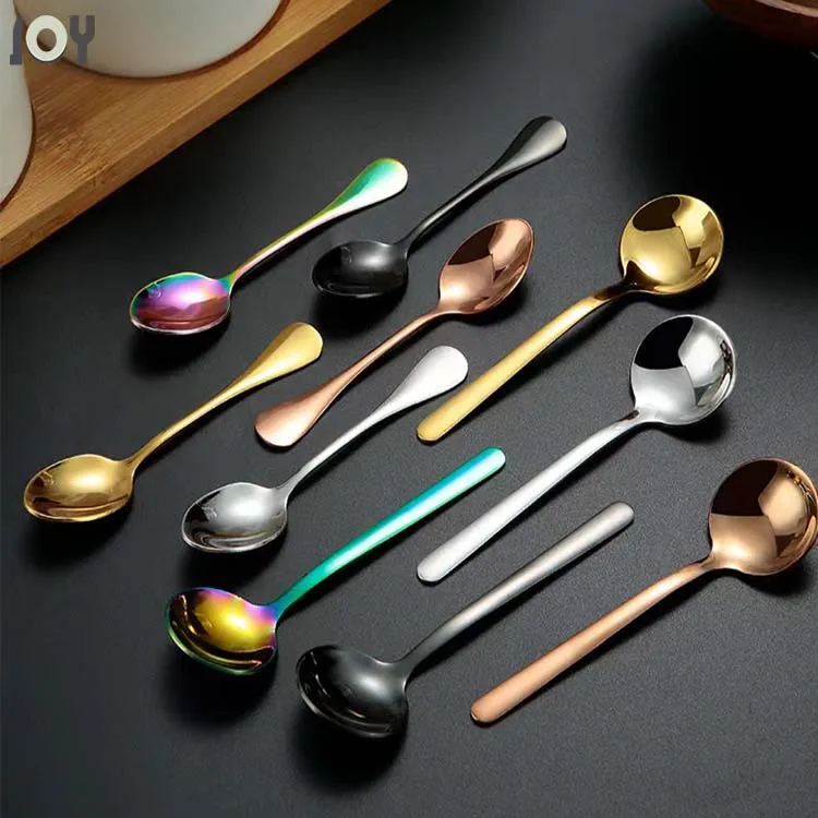 Tiny 9.8cm Gold Small spoon for needs of a small utensil Dishwasher-safe simple design will match many settings