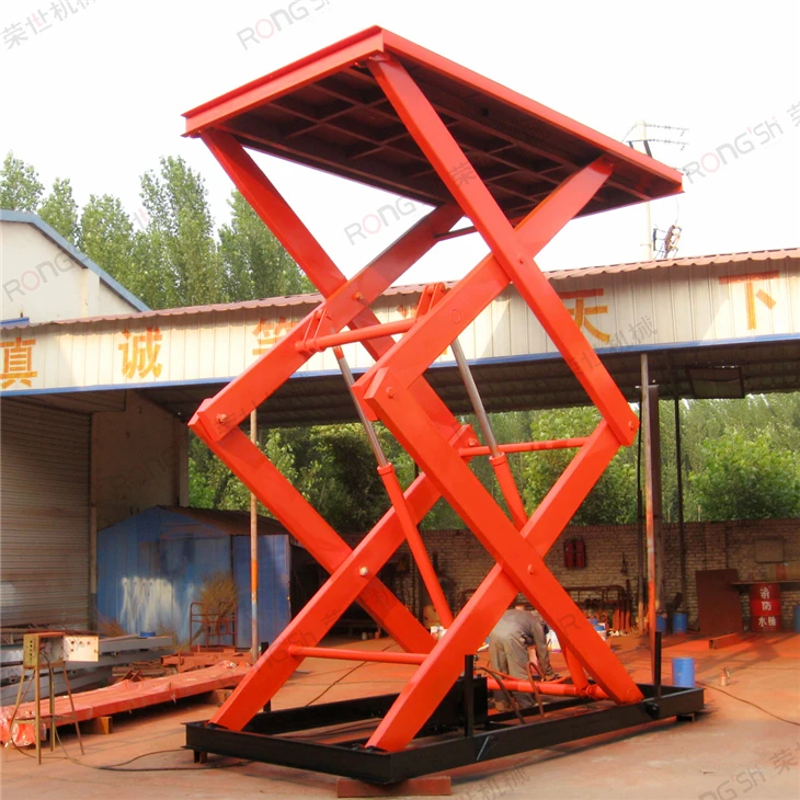 2m CE Certified Hydraulic Small Electric Scissor Lift Table Fixed Lifting Platform