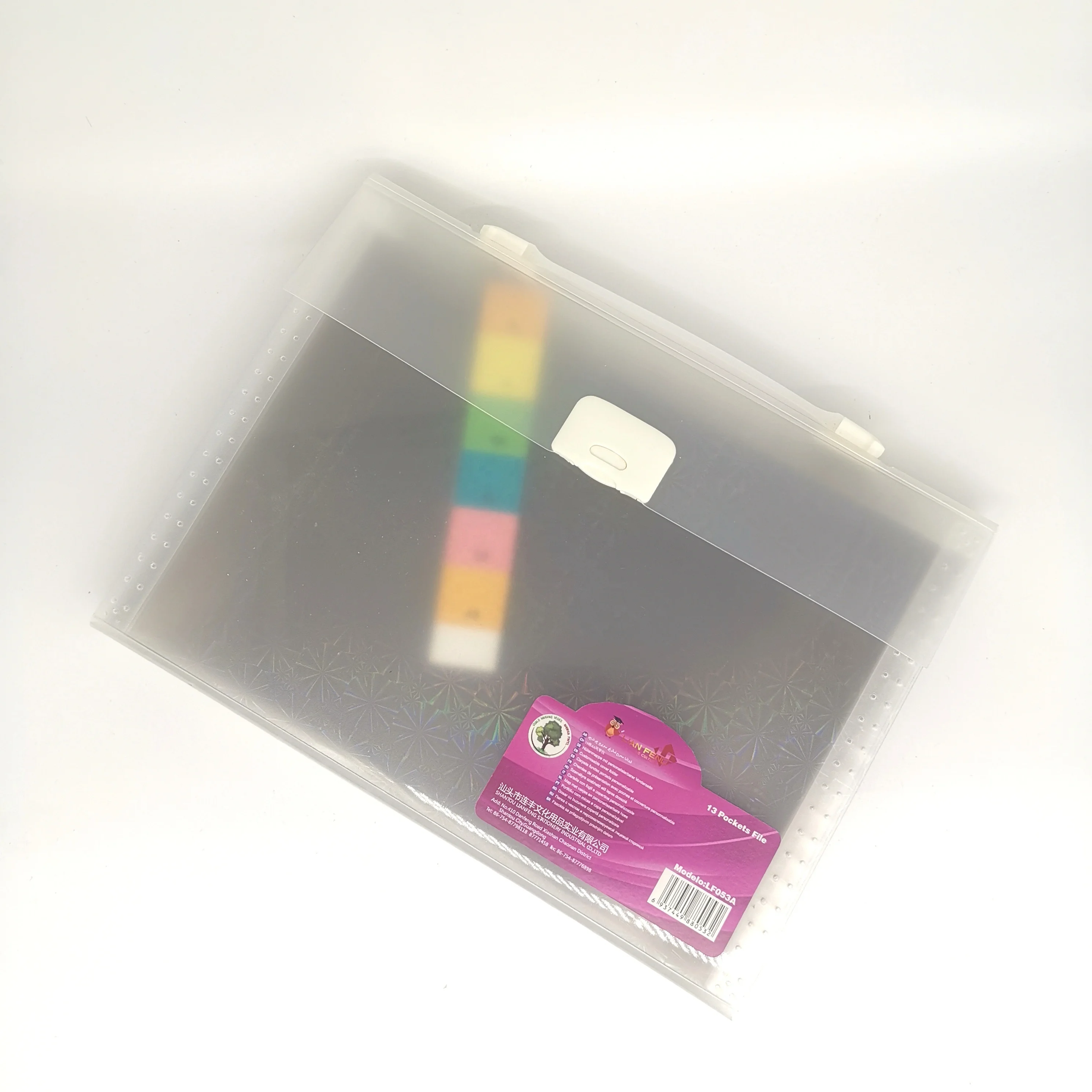 Многофункциональная прозрачная Радужная портативная Папка-органайзер для документов, 13 карманов