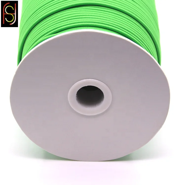 Custom eco-friendly high strength polyester rubber braided round elastic cord