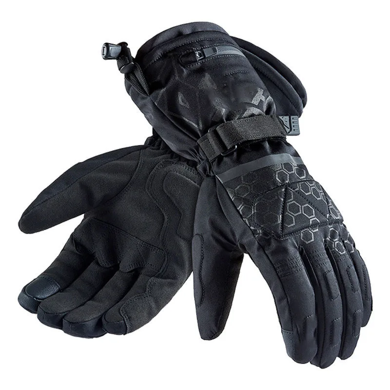 Motorcycle Motocross Heated Gloves Windproof Guantes 45-60 Degree Waterproof Box Men Polyester Outdoor Winter Motorcycle Sports