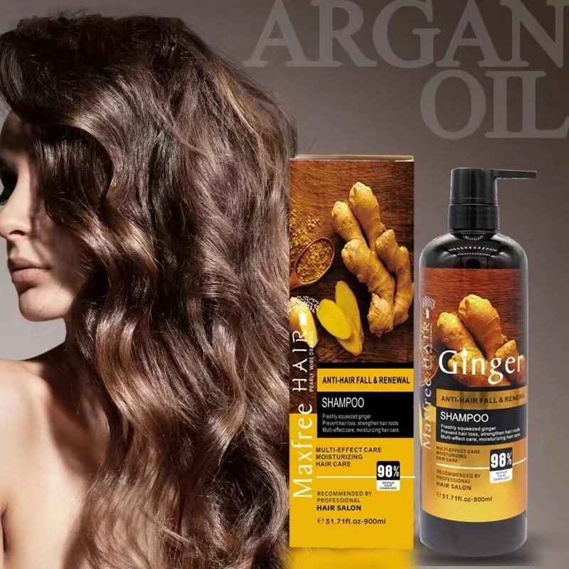 Lowest Prices Guangzhou Hair Care  Ginger Juice Hair growth Shampoo Anti Hair loss sulfate free shampoo
