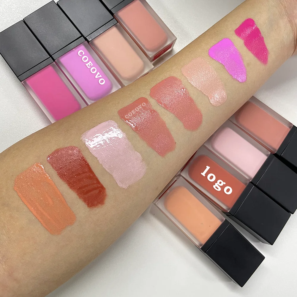 COEOVO custom logo waterproof makeup cream blush private label blush liquid blush
