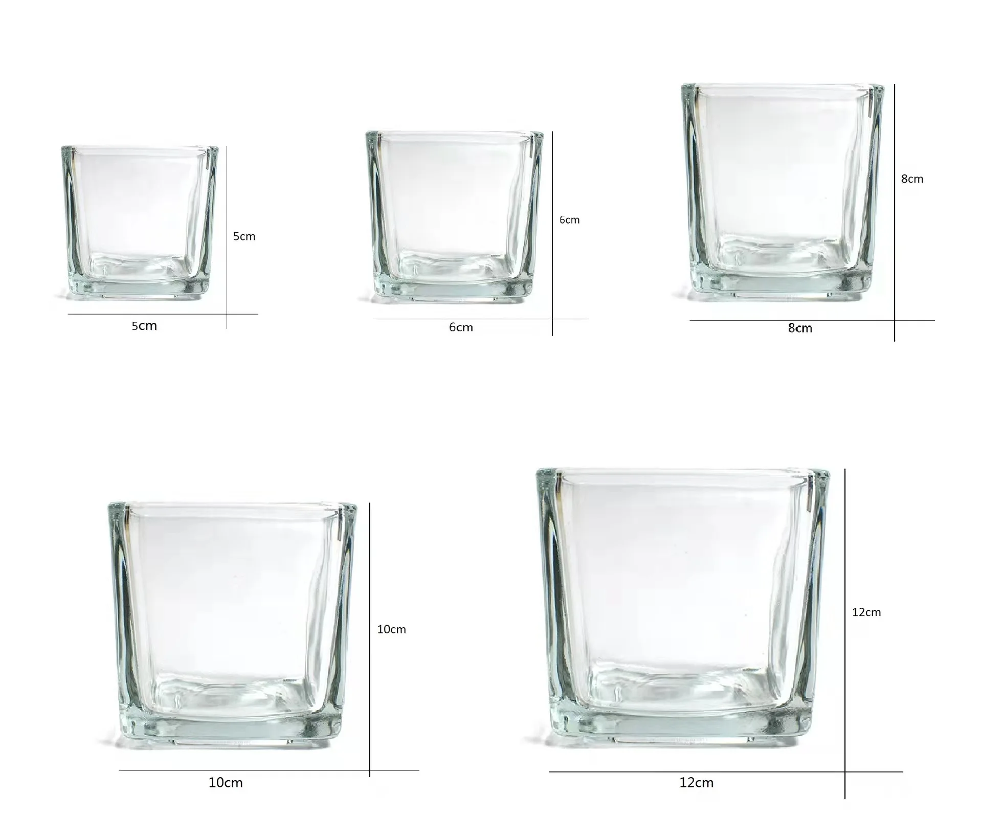 Customized Square Frosted Glass Candle Jar Ceramic Candle Vessel With Lid Black For Interior Decoration