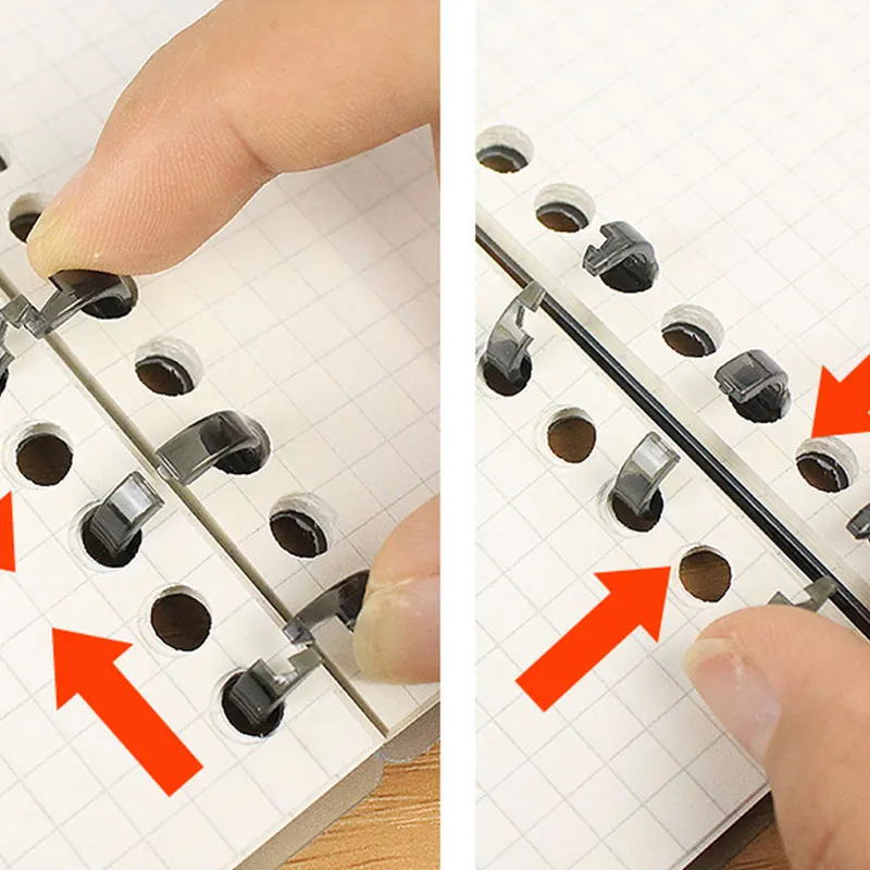 Plastic Colored Binder Rings Loose Leaf Binding Book Rings for Books Binding