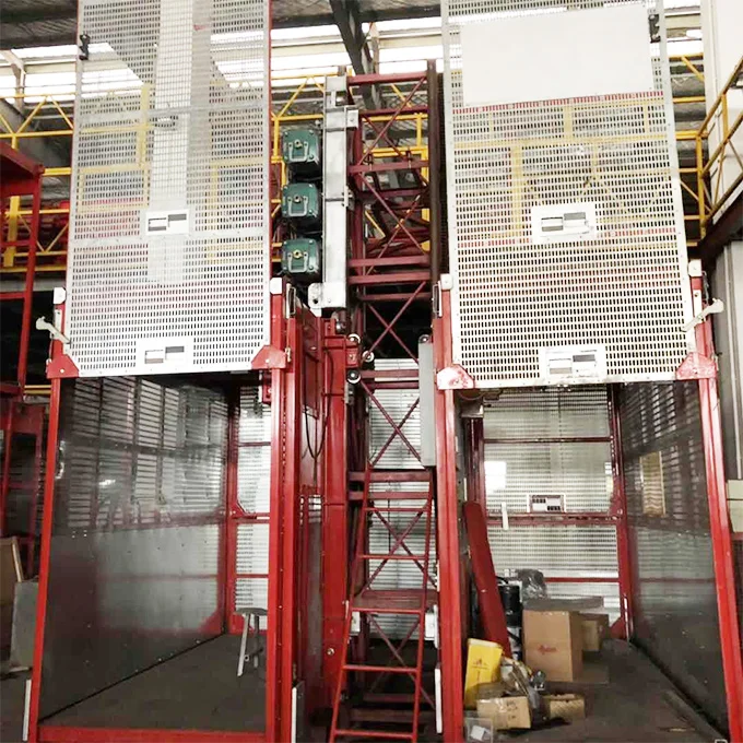 Строительная клетка, подъемник с одной клеткой, подъемник, строительный подъемник