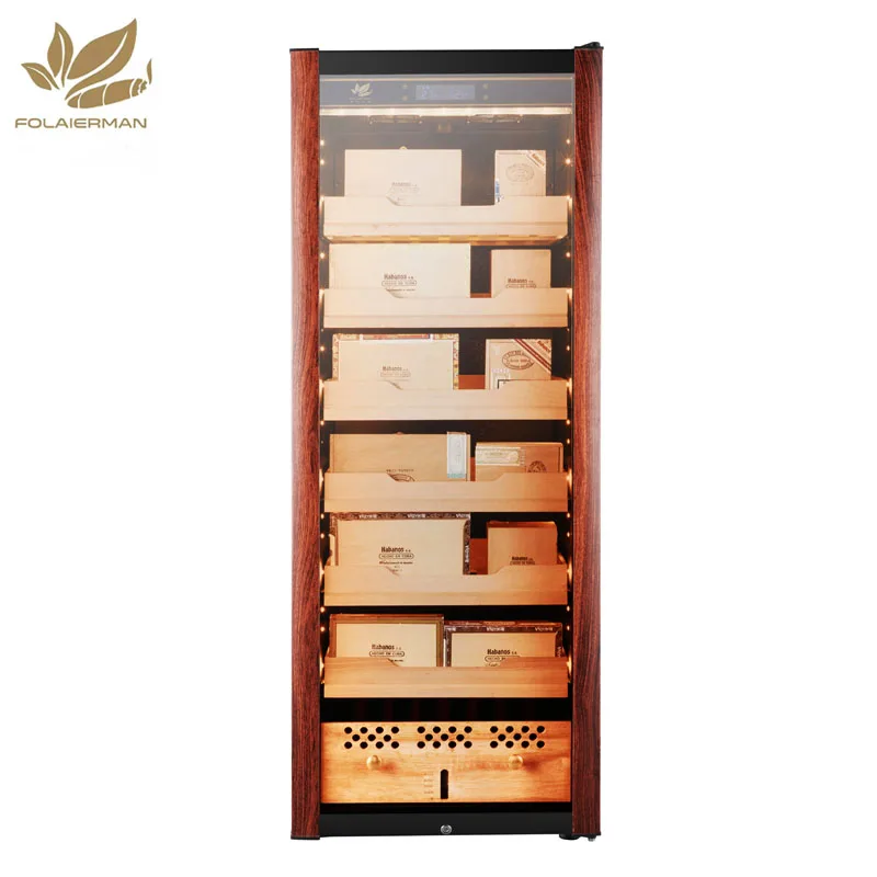 Лучший сигарный увлажнитель 2021 2 слоя закаленное стекло захолустья шкаф компрессионного для продажи б/у