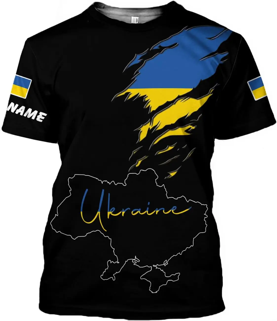Оптовая Продажа оптовая продажа Ukraine футболка с 3D-принтом флаг страны Прямая поставка поставщик футболок