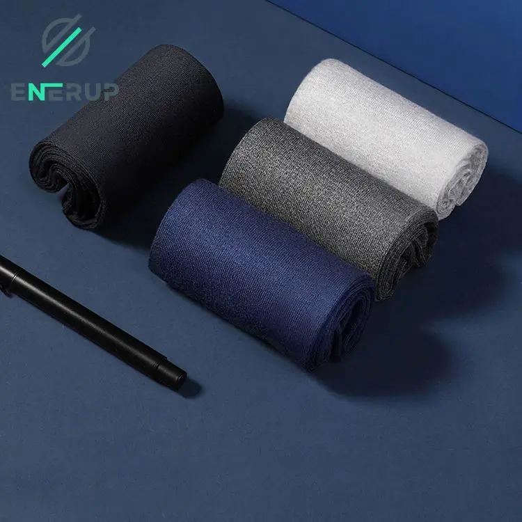 Enerup Cotton Black Women Custom Oem Business Customised Wholesale Calcetines Al Por Mayor Ankle Mens Dress Socks
