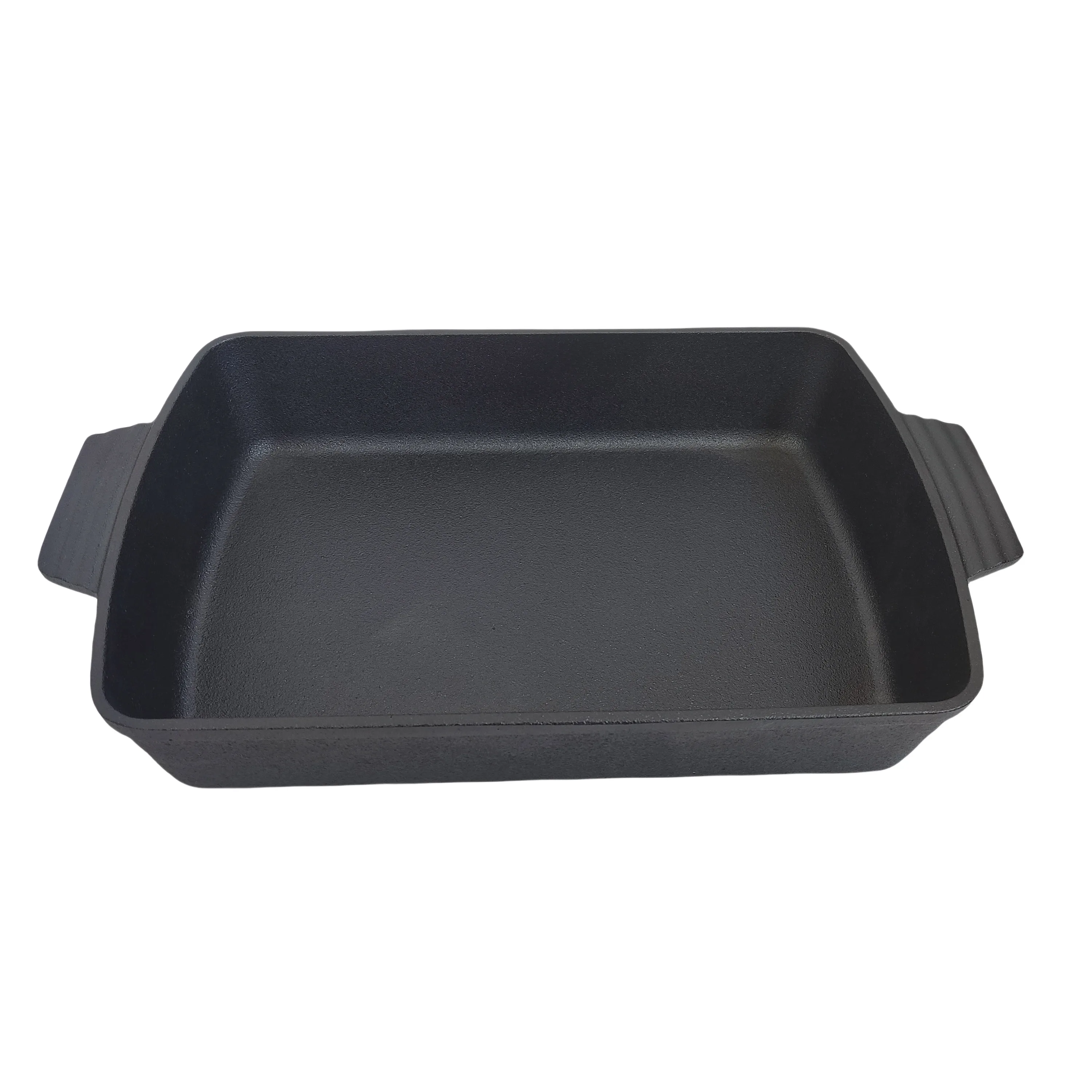 Hot Selling Vegetable Oil Non Stick Cast Iron Roaster Rectangular Cast Iron Baking Dish Pan