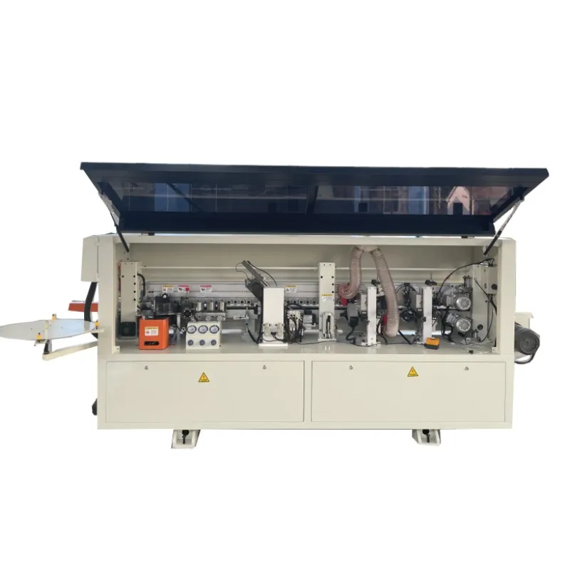 HYSEN edge banding straight line woodworking panel furniture pvc 90 degree automatic edge banding machine