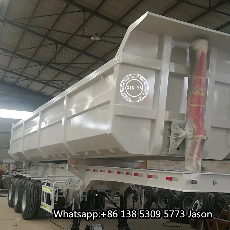 Tractor End Tipper Dump Truck Semi Trailer 3 Axles Tipping Trailer For Sale