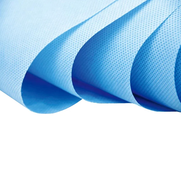 
Chinese factory direct SMS SMMS non woven fabric medical blue color quick delivery 
