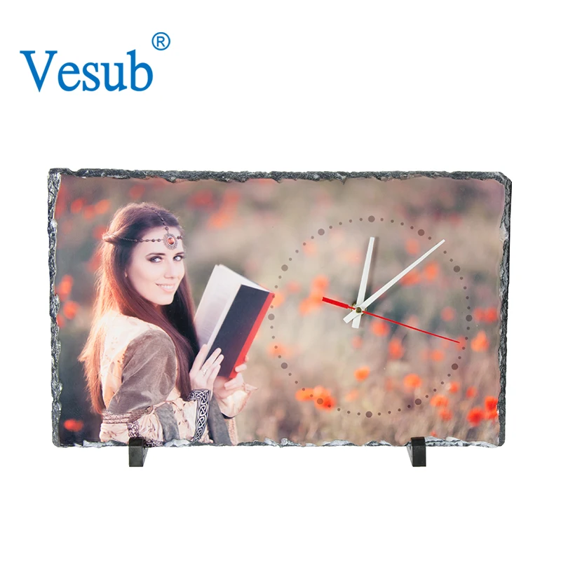 Sublimation Slate Photo Frame Wall Clock