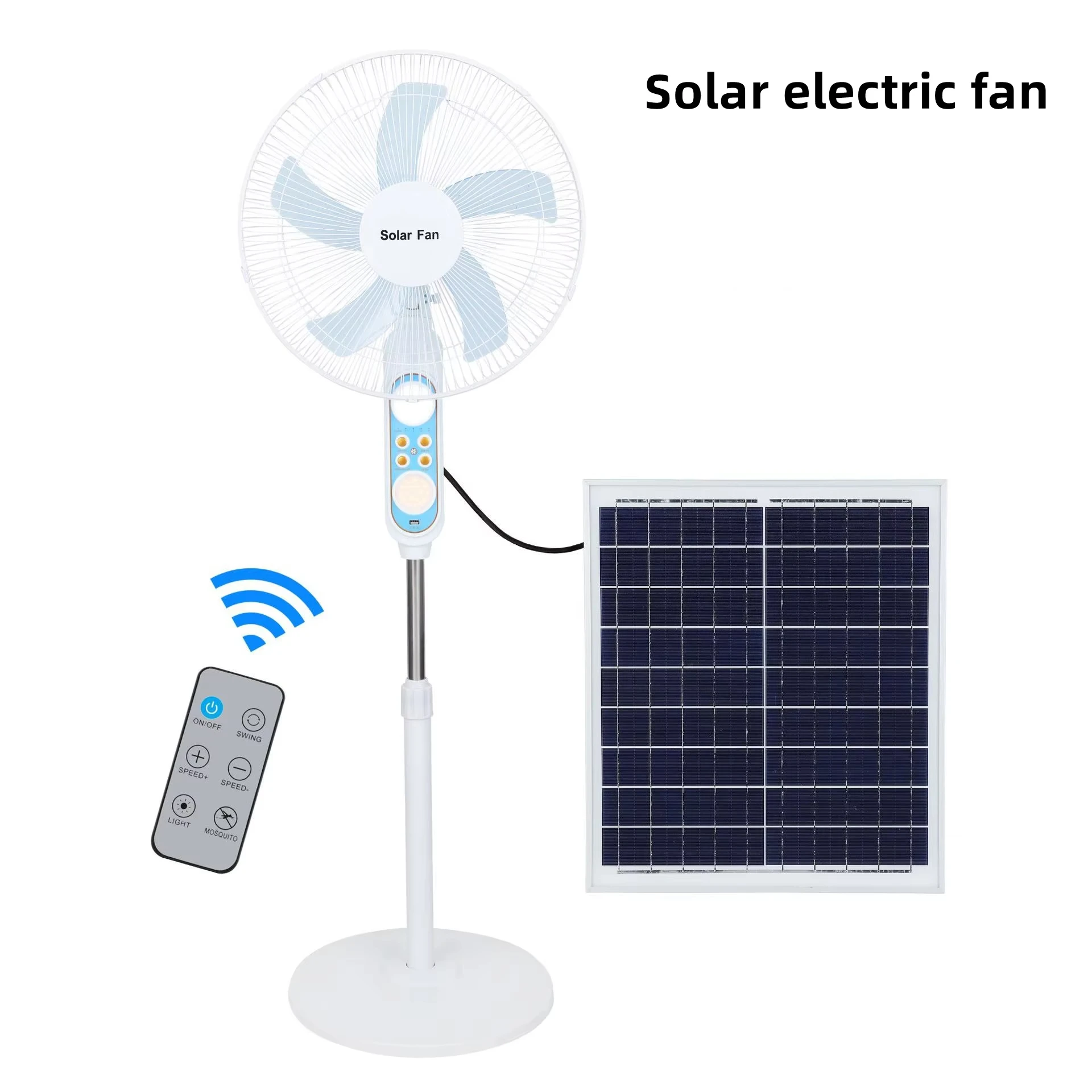 YD0430 Floor Solar Fans Battery Outdoor Fun Electric Home Portable Standing Ac Dc With Powered Lithium Battery Fan