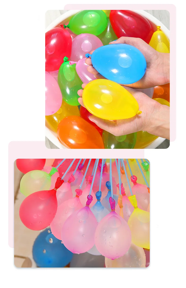 outdoor party kids adult game 111pcs quick fill reusable latex water balloon