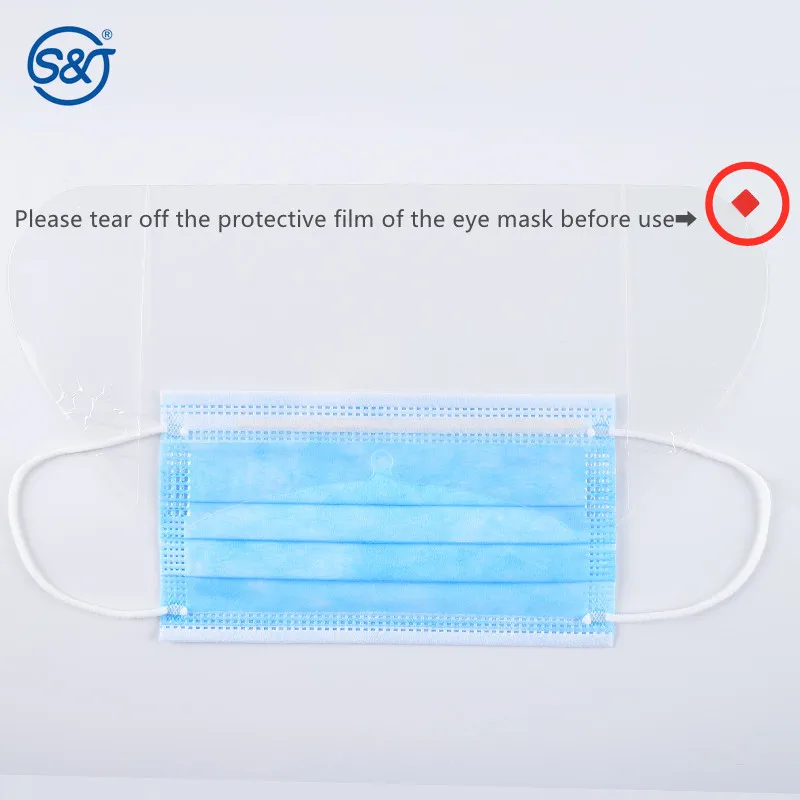 SJ Anti-Fog Transparent Pet Plastic Full Face Protection Face Shields Protective Facemask with Shield Visor