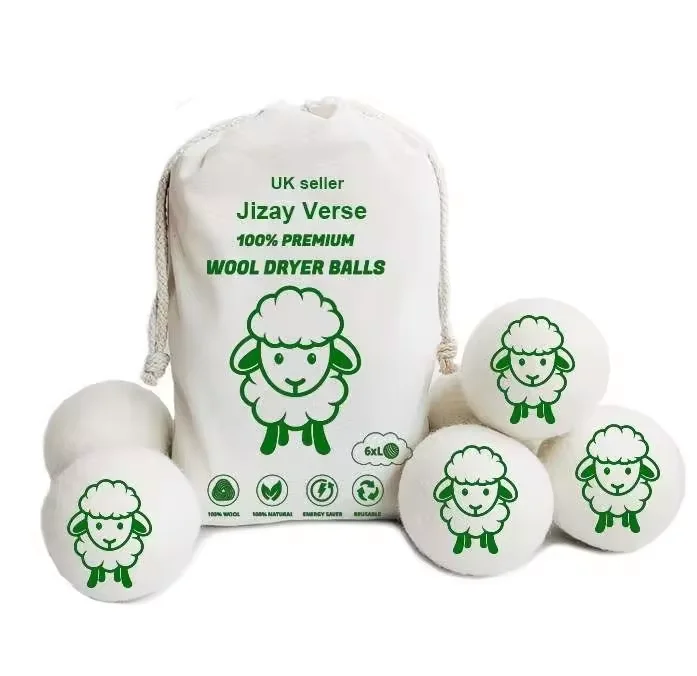 Best Selling Products 2024 New Trending in USA Private Label Organic Wool Dryer Balls for Laundry Washing Machine
