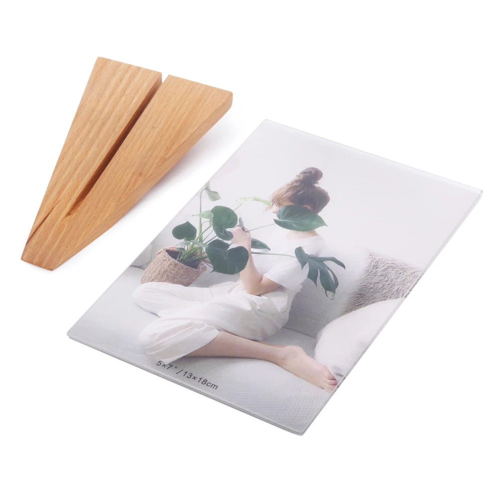 
Customizable Modern Acrylic Magnetic Natural Wooden Photo Frame 