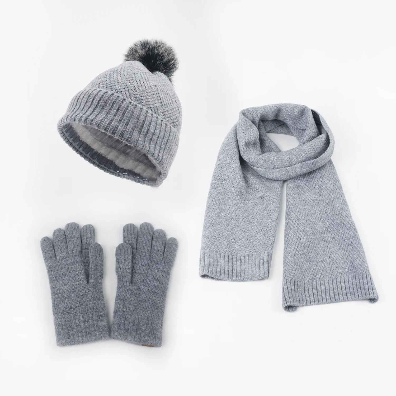 2024 Custom Knitted Kids Winter Hats and Gloves and Scarfs for Children