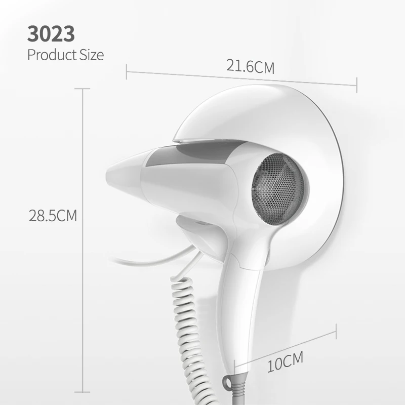 Wall-mounted foldable hang-up travel professional hair blow dryer