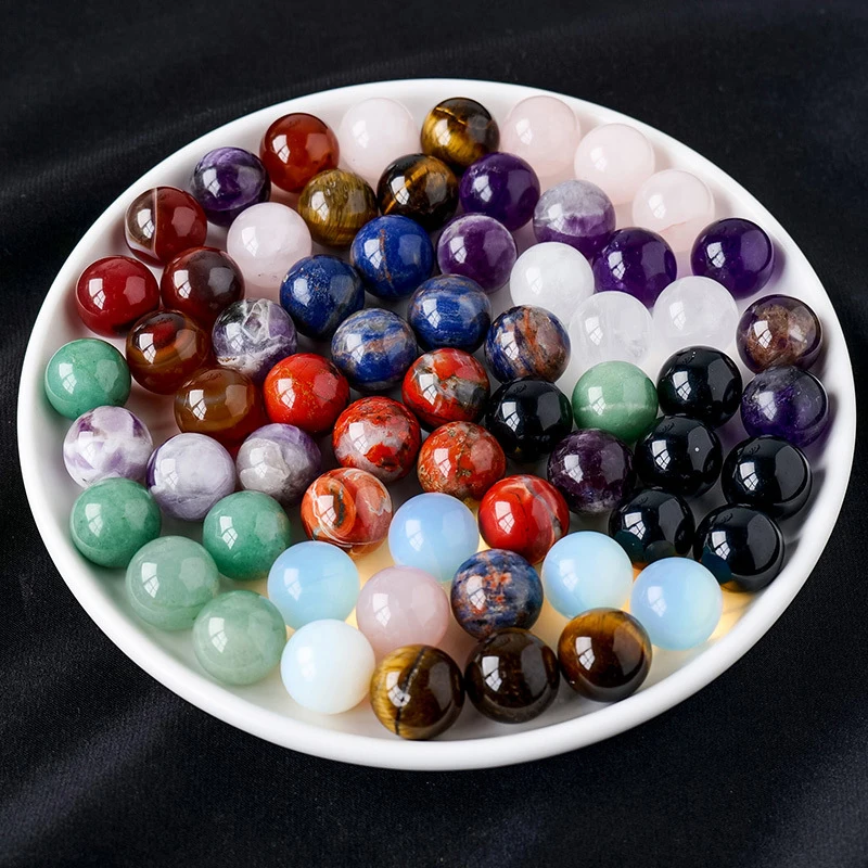 Wholesale 16mm polished fengshui healing stones rose quartz balls mini crystal spheres