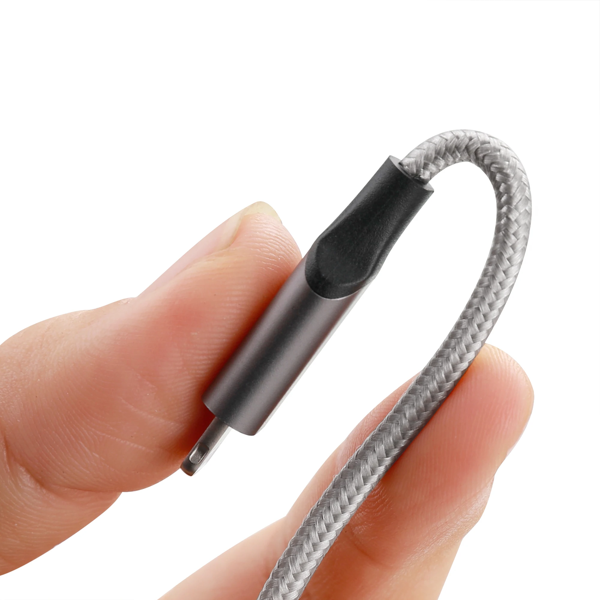 Free Sample MFI Certified Nylon Charging Wire 2.4A Mobile Micro USB Fast Charge Data Cable USB-A to L For iphone series
