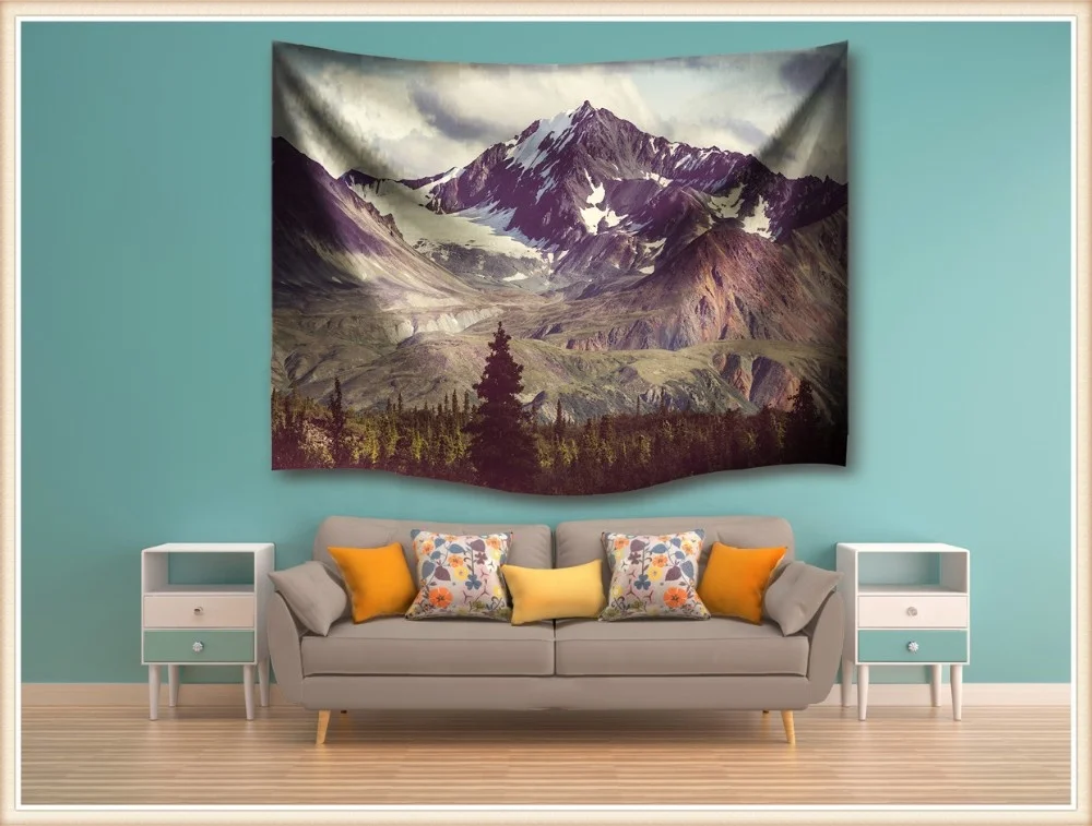 Popular custom made digital printing polyester beach scene