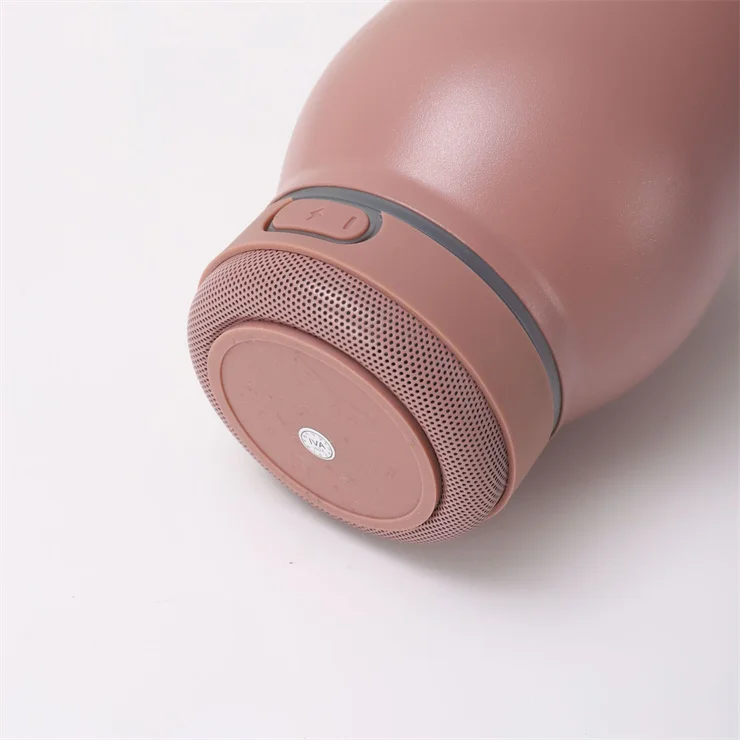 Новое предложение 12 унций винный тумблер bluetooth-динамик с крышкой и соломой из нержавеющей стали умная чашка Персонализированные музыкальные кружки