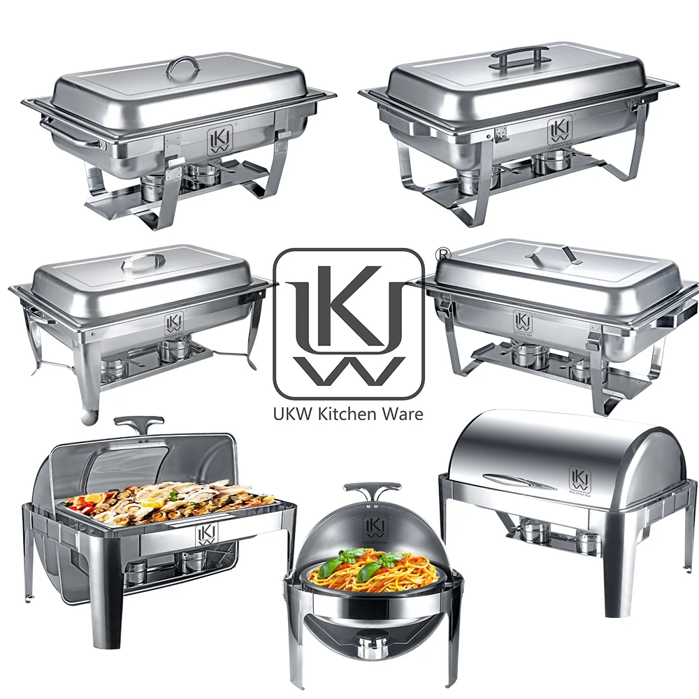 Factory Supplier Custom Design Hot Sale Stainless Steel Buffet Set Gold Chafing Dishes Chafer Dish Buffet Set