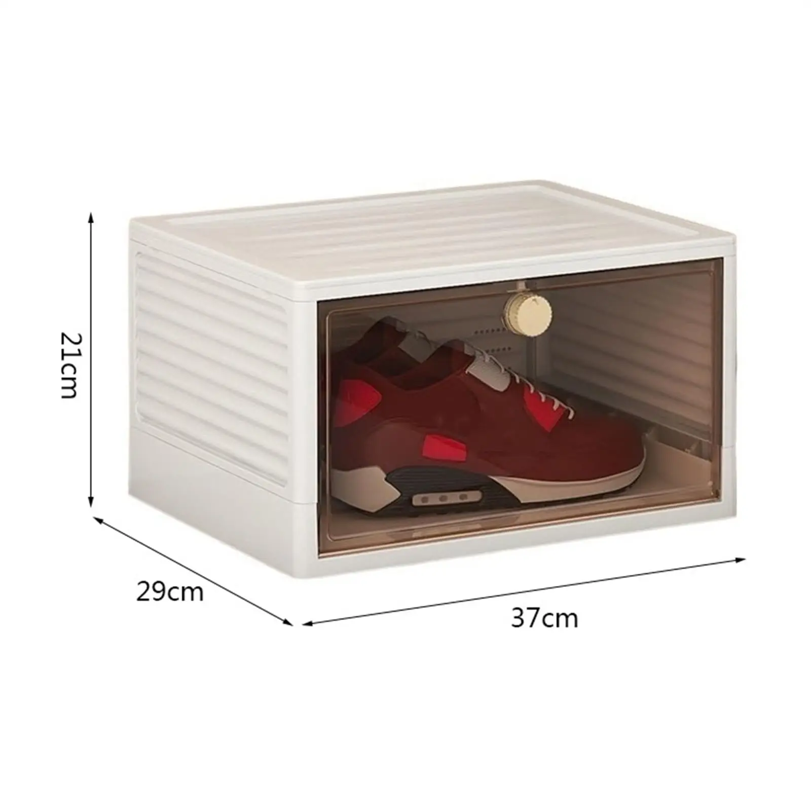 New Factory Price Wholesale Stacking Foldable Shoe Storage Box Clear Plastic Display Folding Sneaker Storage Box