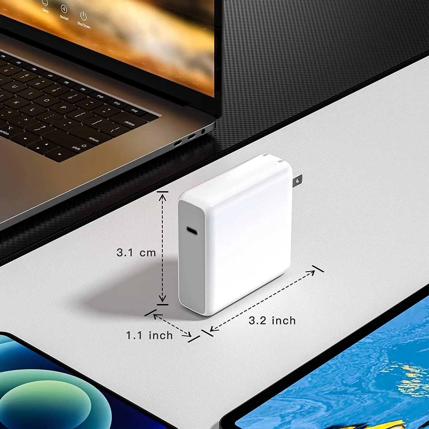 96w USB C Charger Power Adapter for Mac Book Pro 16/15/13 inch Air 2020/2019/2018