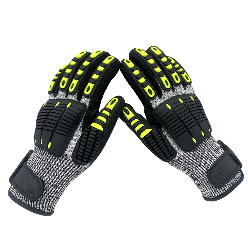 China Manufacture Antiimpact Palm Sandy Coated Anti Collision Impact Protection Shock Absorbing Gloves
