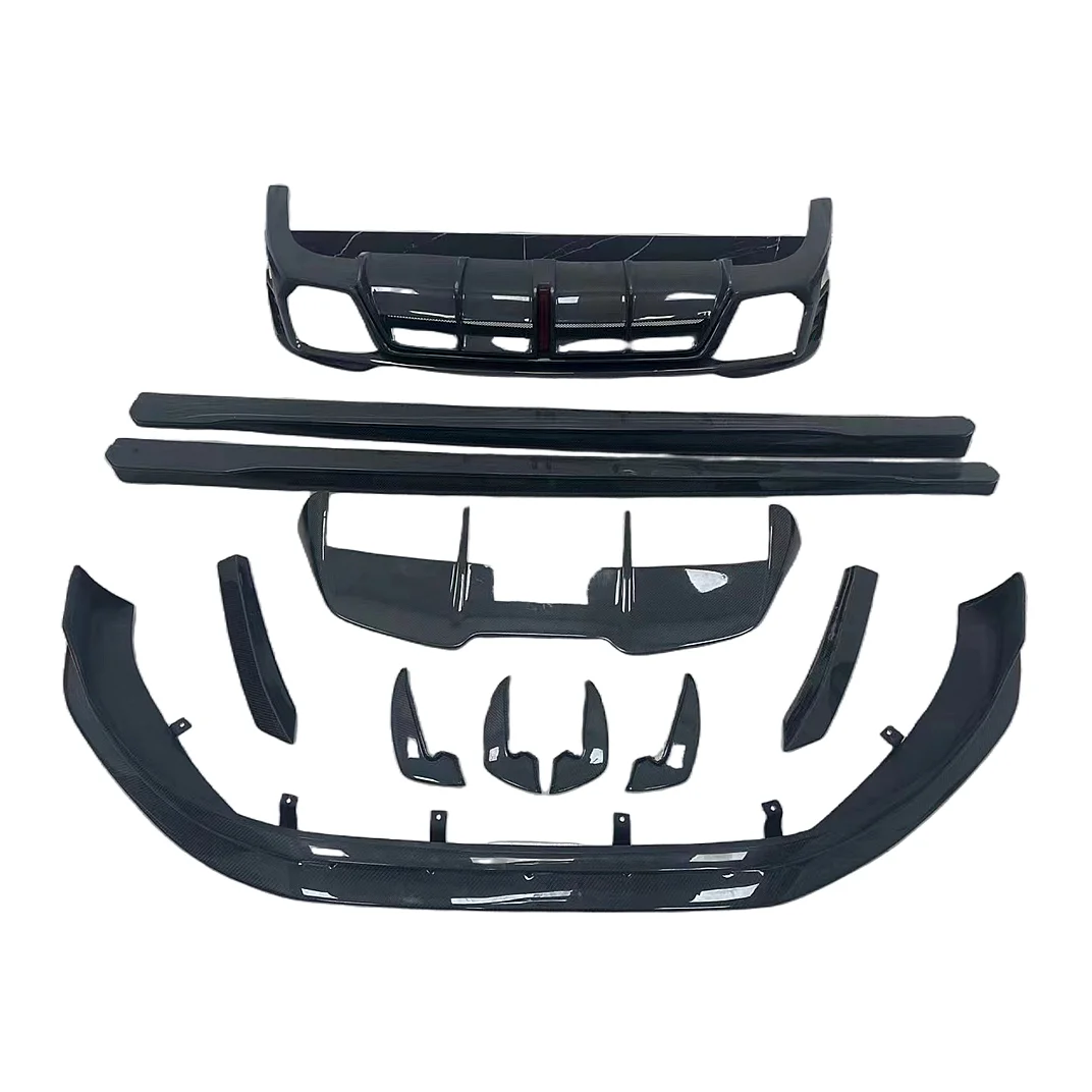 2021-2023 New Audi RS4 modified IMP style body kit carbon fiber front lip rear lip side skirt rear spoiler