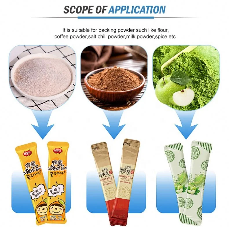 Full Automatic Sugar Stick Bag Reciprocating Envasadora Vertical Packaging Instant Coffee Powder Strip Sachet Filling Machine