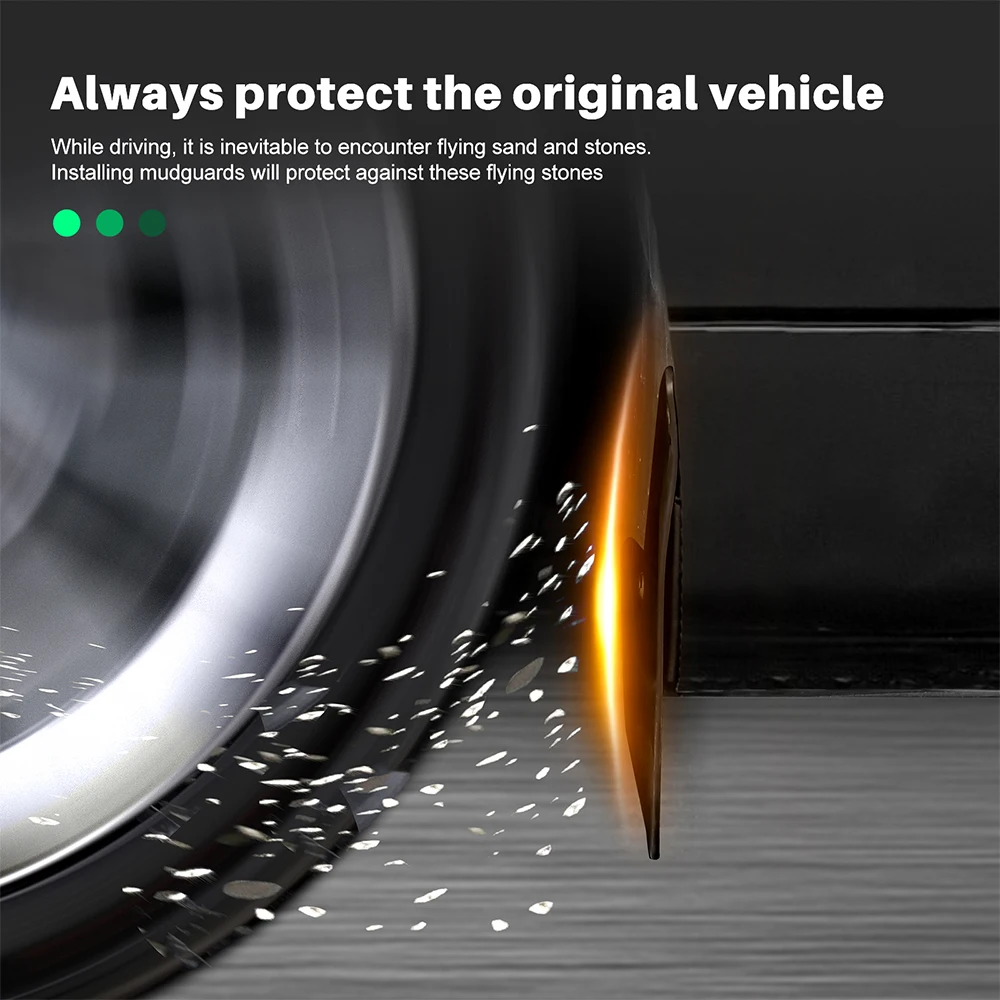 TPE front and rear mudguards, replacement mudguards for Tesla Model 3 2024 Highland, 4 pcs, Original