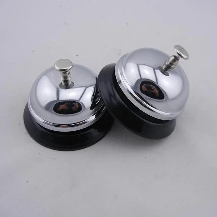 
85MM chrome finish clear ringing reception bell and portable suitable for Hotels manual power call bell 