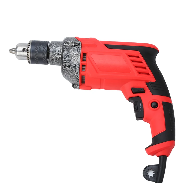 Multi speed regulation and multi-purpose handheld electric drill, home mounted AC electric impact drill for punching holes